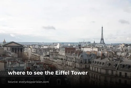 where to see the Eiffel Tower 