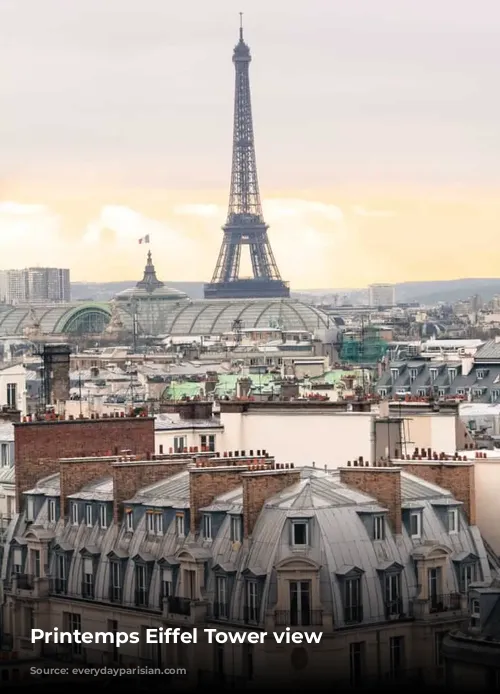 Printemps Eiffel Tower view