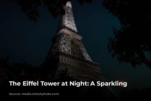 The Eiffel Tower at Night: A Sparkling Symphony