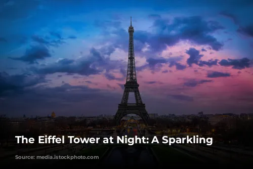 The Eiffel Tower at Night: A Sparkling Symphony