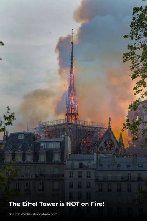 The Eiffel Tower is NOT on Fire!