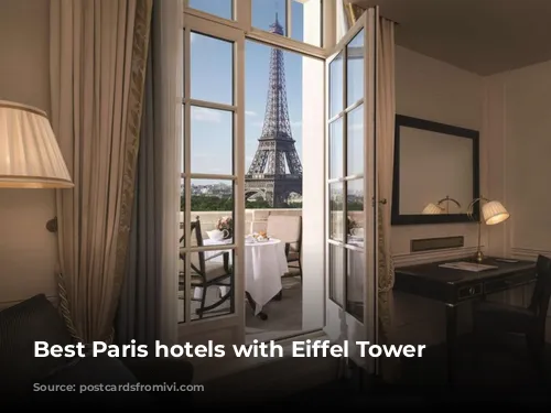 Best Paris hotels with Eiffel Tower views