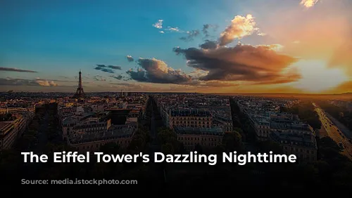 The Eiffel Tower's Dazzling Nighttime Display