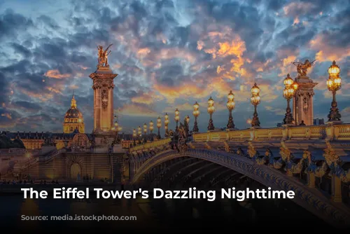 The Eiffel Tower's Dazzling Nighttime Display