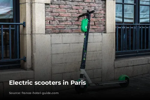 Electric scooters in Paris