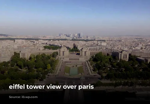 eiffel tower view over paris