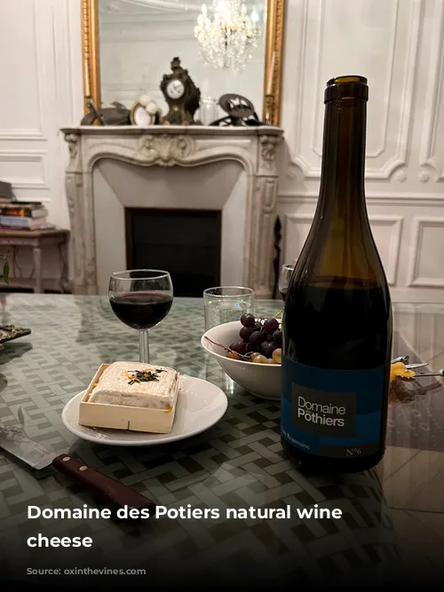 Domaine des Potiers natural wine and cheese