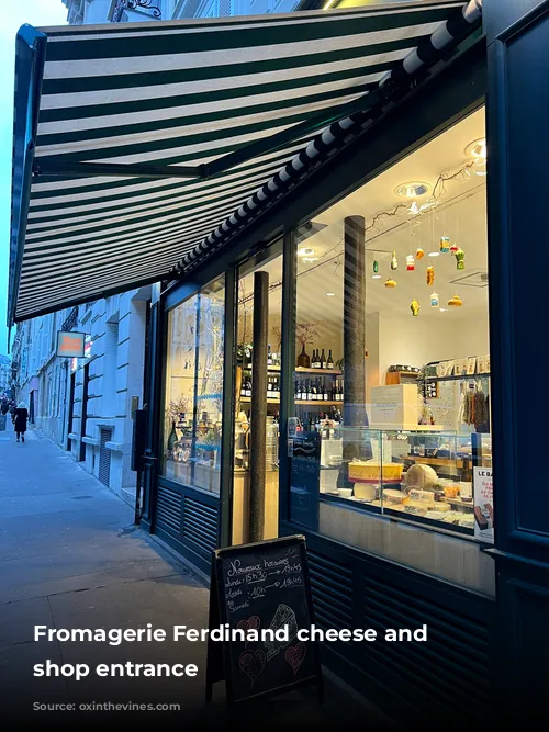 Fromagerie Ferdinand cheese and wine shop entrance