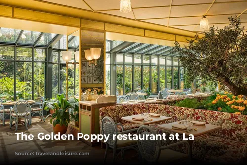 The Golden Poppy restaurant at La Fantaisie