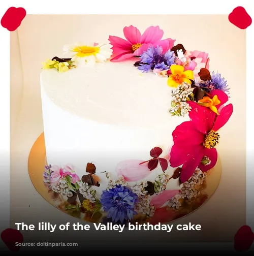 The lilly of the Valley birthday cake 