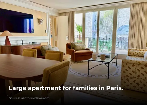 Large apartment for families in Paris.