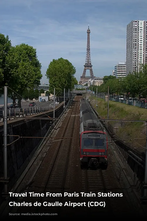 Travel Time From Paris Train Stations to Charles de Gaulle Airport (CDG)