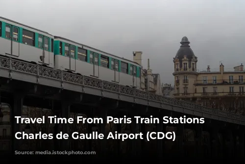 Travel Time From Paris Train Stations to Charles de Gaulle Airport (CDG)