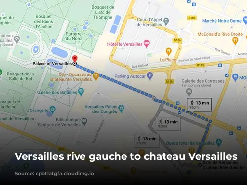 Versailles rive gauche to chateau Versailles