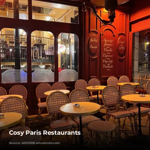 Cosy Paris Restaurants