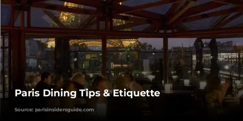 Paris Dining Tips & Etiquette