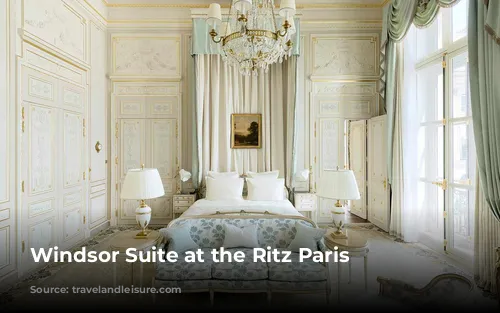 Windsor Suite at the Ritz Paris