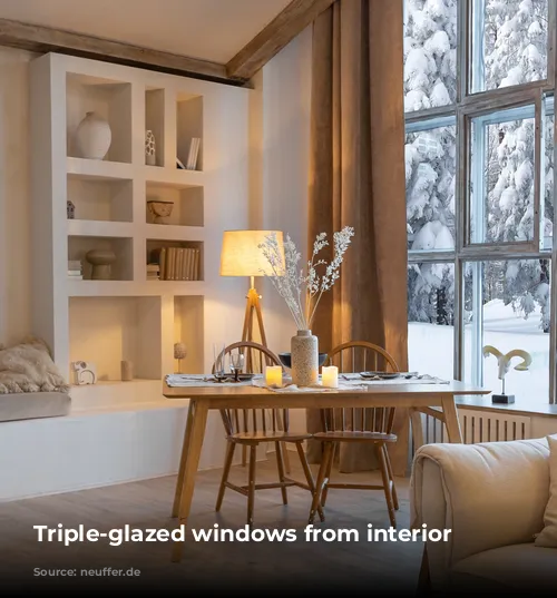 Triple-glazed windows from interior